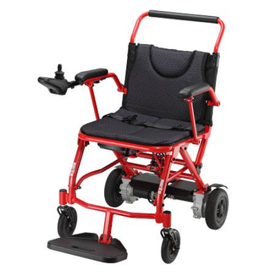 Merits Fold & Go Powerchair with Lithium Battery & Charger Red Central Coast Mobility Joy