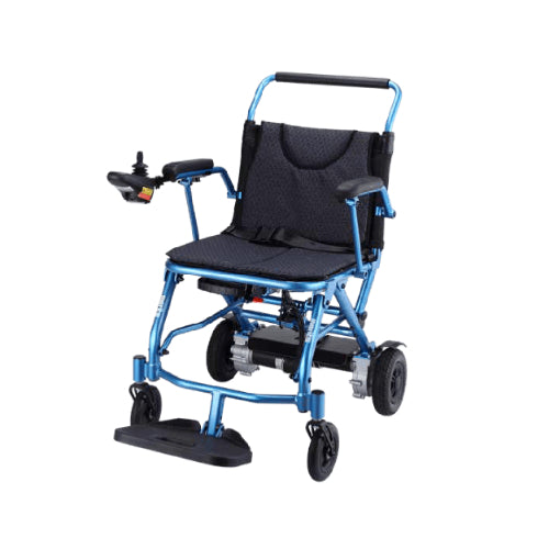 Merits Fold & Go Powerchair with Lithium Battery & Charger Blue - Central Coast - Mobility Joy