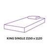 KING SINGLE 2150 x 1120