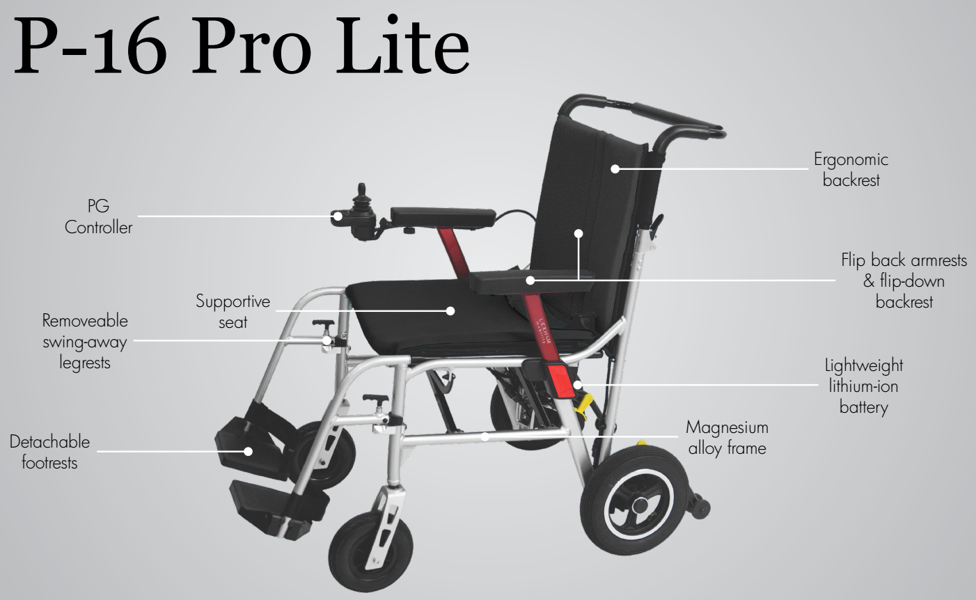 LEXHAM Pro Lite P16 - Portale wheelchair - Mobility Joy - Central Coast