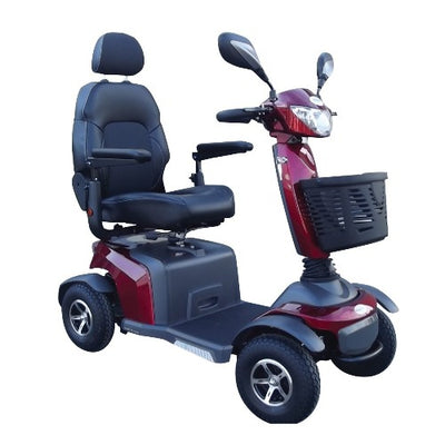 Pioneer 11 Dark Red 4 Wheel Mobility Scooter Sporty - Mobility Joy - Central Coast
