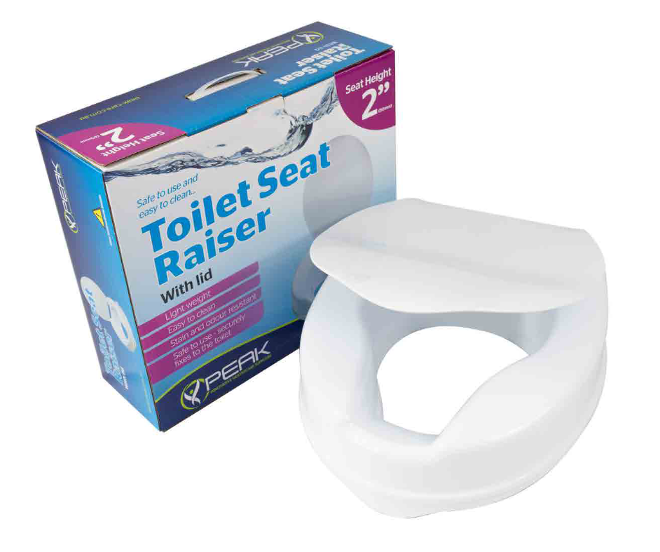 Peak Toilet Raiser with Lid 50, 100, 150mm